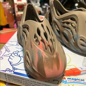 Yeezy Kids Tan and Pink Water Shoes